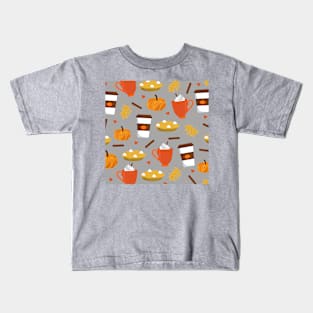 love pumpkin spice grey gray Kids T-Shirt